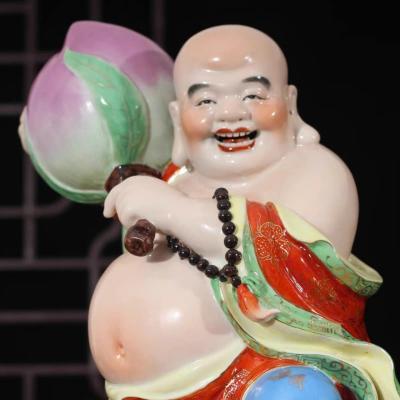 Tượng sứ phật di lặc vác trái đào, tượng thủ công trung quốc